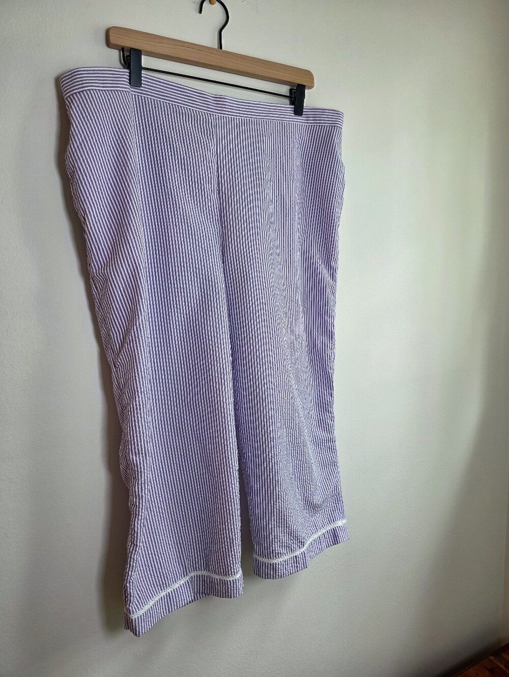 Vintage Y2K Alfred Dunner Lavender Seersucker Cottagecore Pants